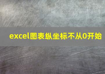 excel图表纵坐标不从0开始