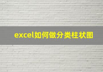 excel如何做分类柱状图