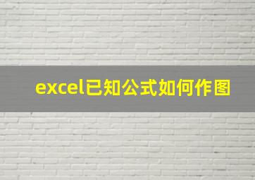 excel已知公式如何作图