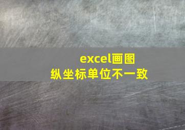 excel画图纵坐标单位不一致