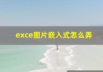 exce图片嵌入式怎么弄