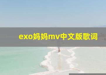 exo妈妈mv中文版歌词