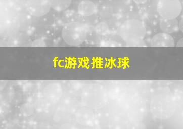 fc游戏推冰球