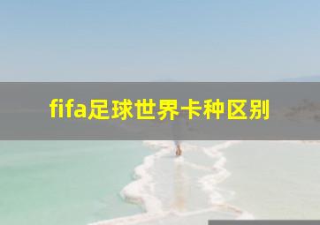 fifa足球世界卡种区别