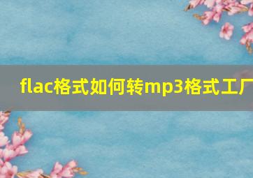 flac格式如何转mp3格式工厂