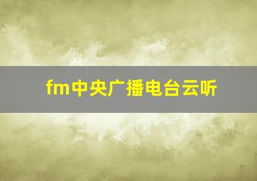 fm中央广播电台云听