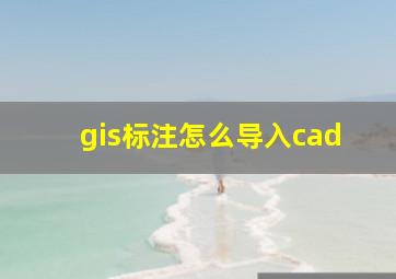 gis标注怎么导入cad