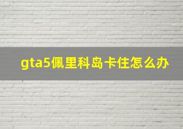 gta5佩里科岛卡住怎么办