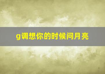 g调想你的时候问月亮