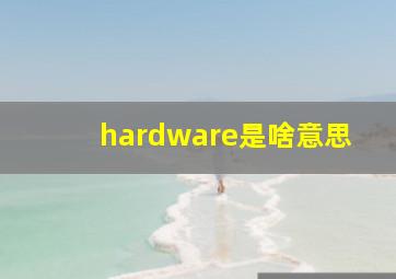 hardware是啥意思