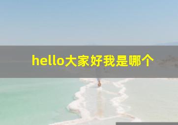 hello大家好我是哪个