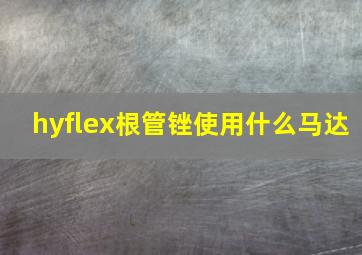 hyflex根管锉使用什么马达