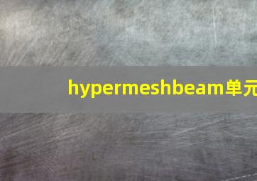 hypermeshbeam单元