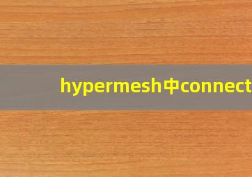 hypermesh中connector