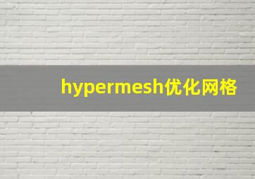 hypermesh优化网格