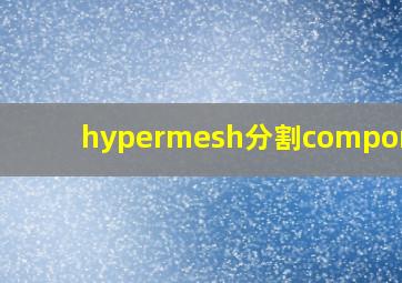 hypermesh分割component