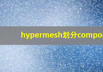 hypermesh划分component