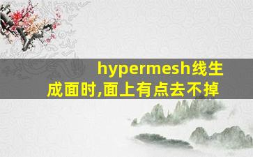 hypermesh线生成面时,面上有点去不掉