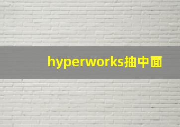 hyperworks抽中面