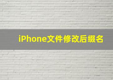 iPhone文件修改后缀名