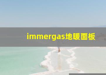 immergas地暖面板