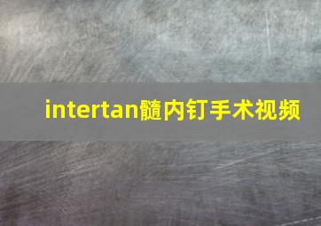 intertan髓内钉手术视频