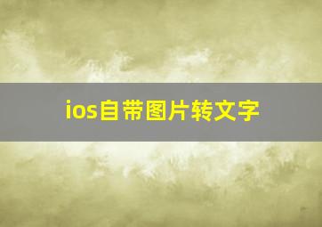 ios自带图片转文字