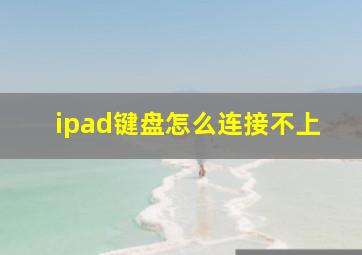 ipad键盘怎么连接不上