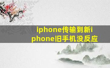 iphone传输到新iphone旧手机没反应