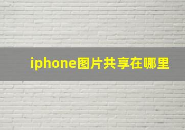 iphone图片共享在哪里