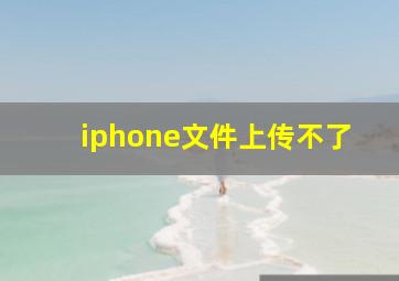 iphone文件上传不了