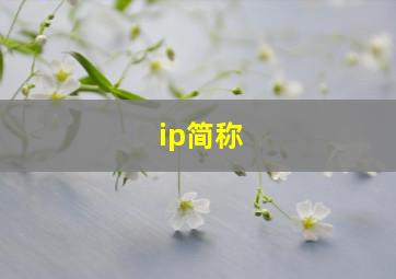 ip简称