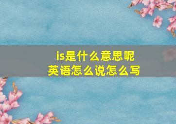 is是什么意思呢英语怎么说怎么写