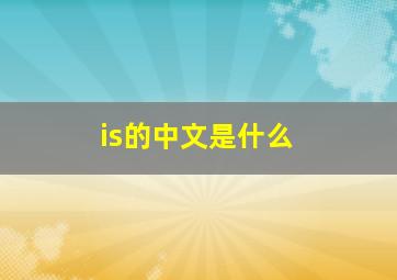 is的中文是什么