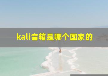 kali音箱是哪个国家的