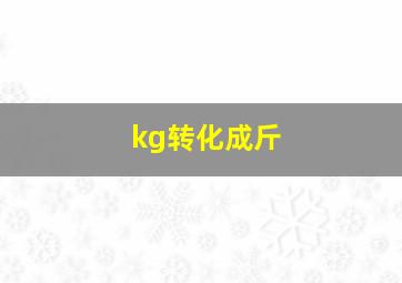 kg转化成斤