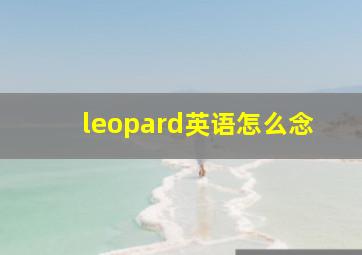 leopard英语怎么念