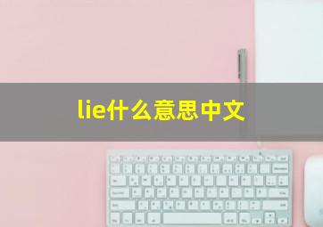 lie什么意思中文