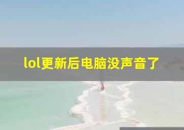 lol更新后电脑没声音了