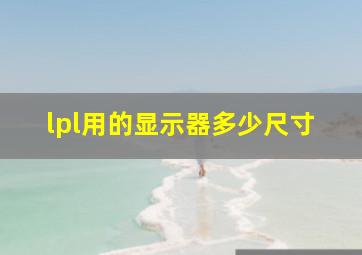 lpl用的显示器多少尺寸