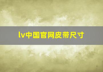 lv中国官网皮带尺寸