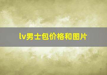 lv男士包价格和图片