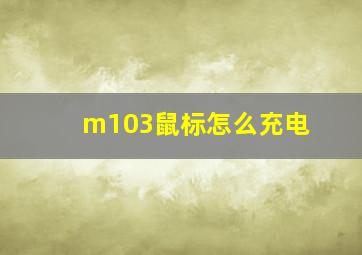 m103鼠标怎么充电