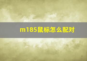 m185鼠标怎么配对