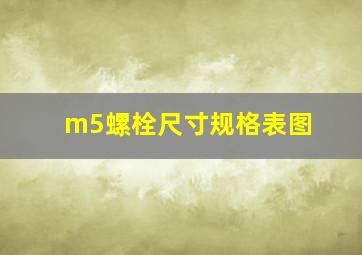 m5螺栓尺寸规格表图