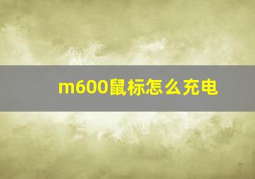 m600鼠标怎么充电