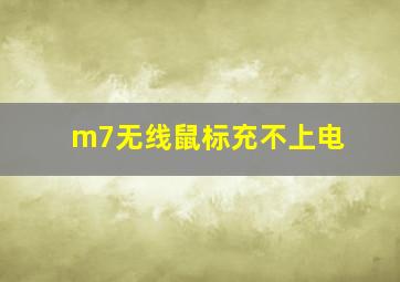 m7无线鼠标充不上电