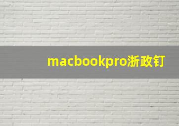 macbookpro浙政钉