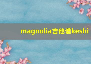 magnolia吉他谱keshi