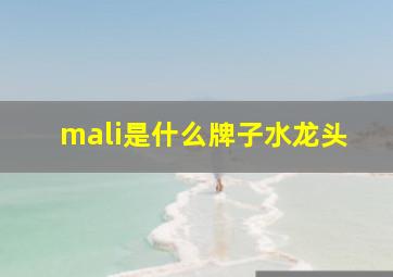 mali是什么牌子水龙头